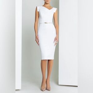 Black Halo Jackie O dress size 8 in white new with tags
